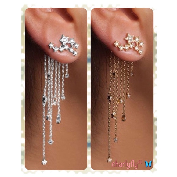 GOLD - Shooting Star Earrings 💫 - Picture 2 of 4